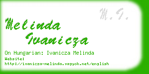 melinda ivanicza business card